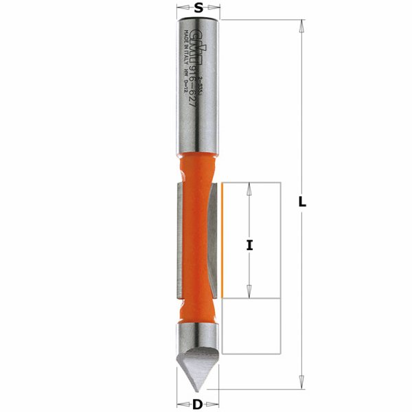 CMT - Ořezávací fréza na otvory (D12x31,7 L102 S=8 RH HW)