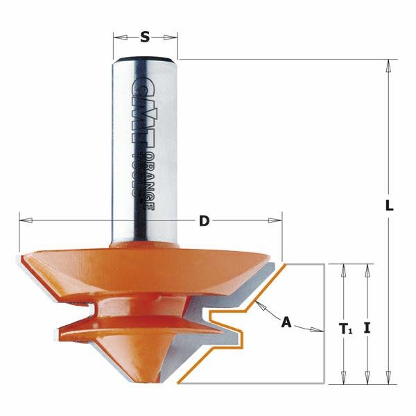 CMT - Fréza na spoje 90° (D44,5x18 S=8 RH HW)