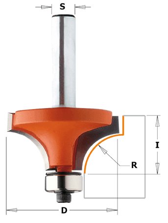 CMT - Vydutá zaoblovací fréza (R12,7 D38,1x19 RH HW) (RH) 938.880.11