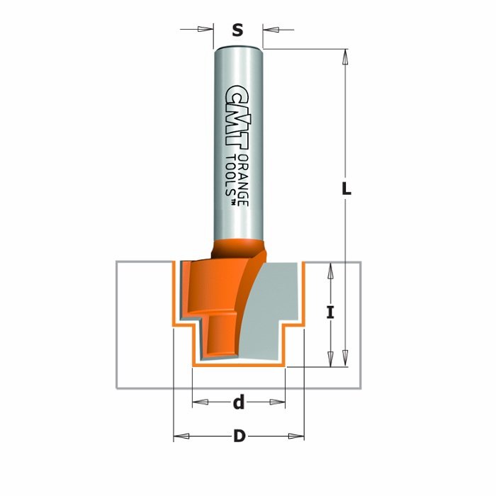 CMT - Dvojdrážková fréza čelní (D16,3x16 L80 S=8 RH HW)