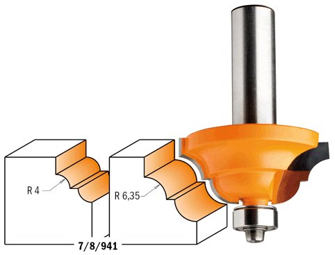 CMT - Profilová fréza s ložiskem – římský profil (R6,4 D42,8x18,5 RH HW)
