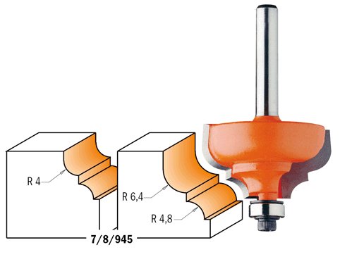 CMT - Profilová fréza s ložiskem (R6,4 D35x18,5 S=6 RH HW) (S=6; RH) 745.350.11