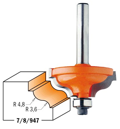CMT - Profilová fréza s odsazením (R4,8 D34,2 S=8 RH HW)