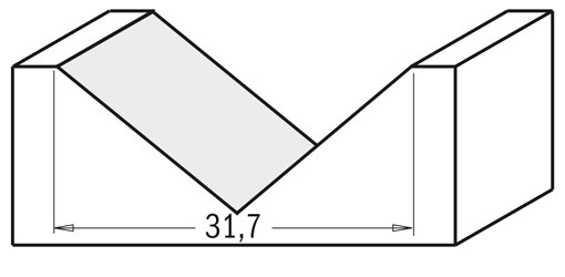 CMT - Fréza na V-drážku 90° (D31,7x19 RH HW)