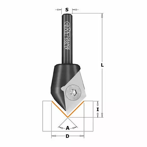 CMT - Drážkovací fréza (D23x11 L60 S=6,35 RH HW)