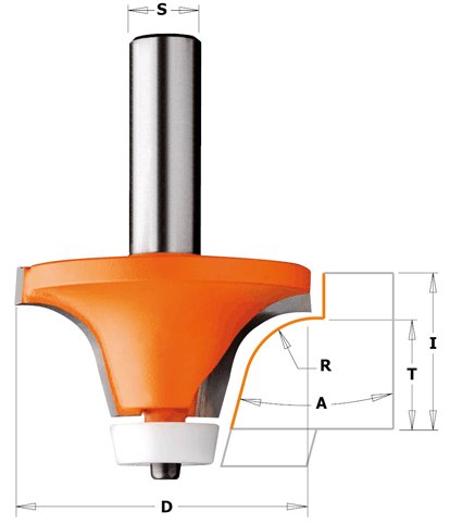 CMT - Zaoblovací fréza (R12,7 D54 S=12,7 RH HW)