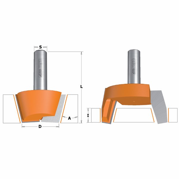 CMT - Sada vyspravovací na CORIAN 2ks, S=12mm,D=47,5mm (D47,6 RH HW)