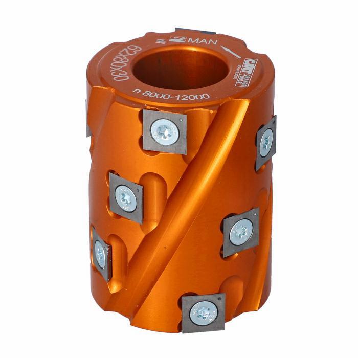 CMT Spirálová frézovací hlava, pro ruční posuv, hliníkové tělo (D=62; I=80; F=30; Z=12; RPM=8000-12000)