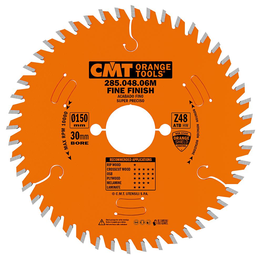 CMT - Industrial Pilový kotouč na dřevo pro příčné a jemné řezy (D150x3,20 F30 Z48 WZ)