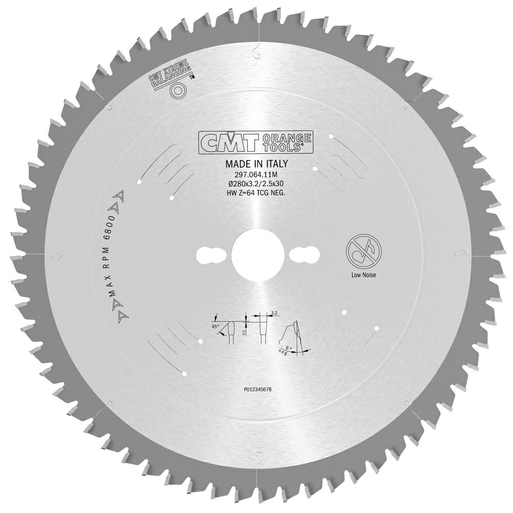 CMT - XTreme Pilový kotouč na hliník, neželezné kovy a plasty (D280x3,20 F30 Z64 -6° TFZ)