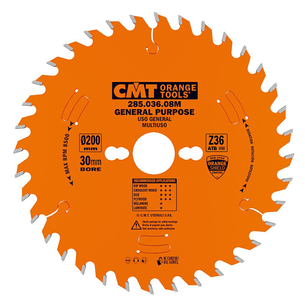 CMT - Industrial Univerzální pilový kotouč na dřevo (D200x3,20 F30 Z36 WZ)