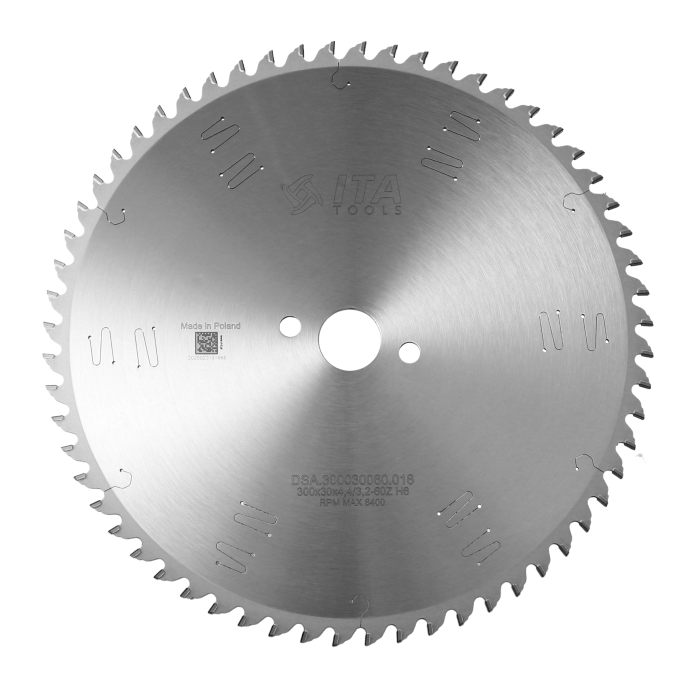 ITA DSA - Diamantový pilový kotouč pro nářezové centra (D=300;F=30;Z=60;K/P=4,40/3,20)