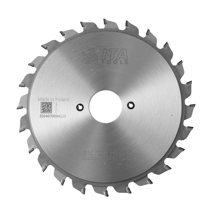 ITA DSC - Diamantový skládaný predrez pre formátovacie píly (D=120;F=22;Z=24;K/P=2,80/2,20)