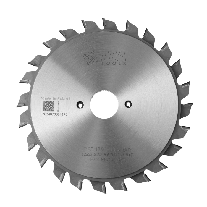 ITA DSC - Diamantový skládaný předřez pro formátovací pily (D=125;F=20;Z=24;K/P=2,80/2,20)