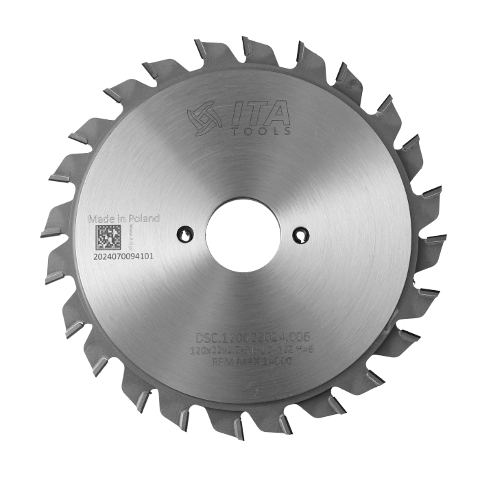 ITA DSC - Diamantový skládaný předřez pro formátovací pily (D=120;F=22;Z=24;K/P=2,80/2,20)