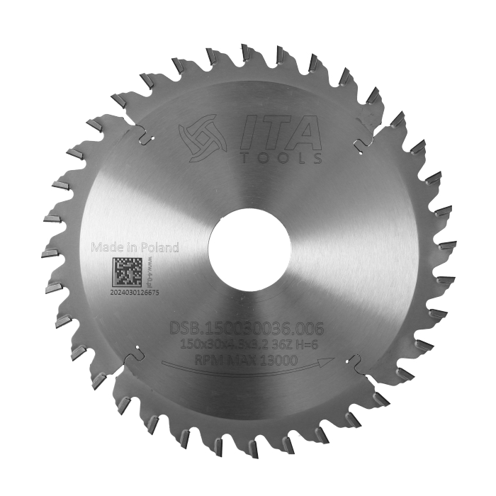 ITA DSB - Diamantový kónický předřez pro nářezová centra (D=150;F=30;Z=36;K/P=4,30/3,20)