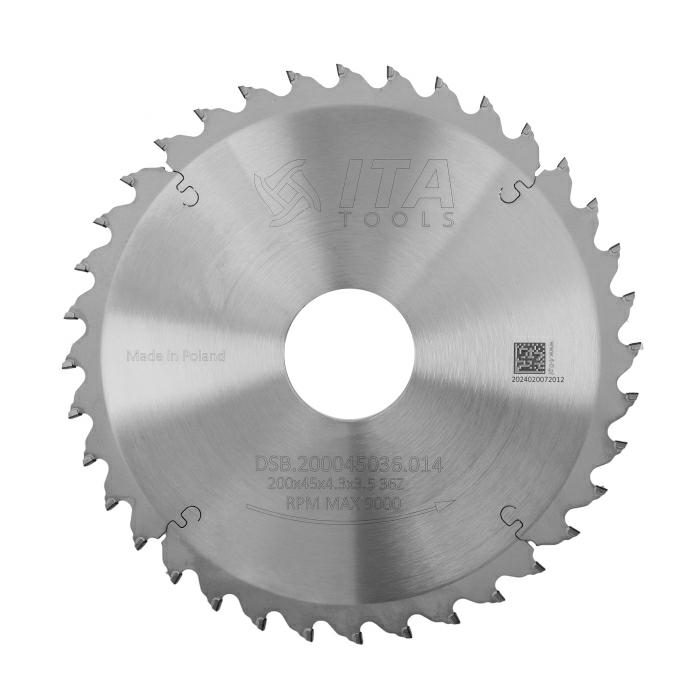 ITA DSB - Diamantový kónický předřez pro nářezová centra (D=200;F=45;Z=36;K/P=4,70/3,50)