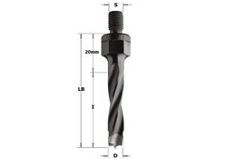 CMT 346 Vrták kolíkovací se závitem M10 (D=8; I=43; LB=63; S=M10; Z=2; RH)