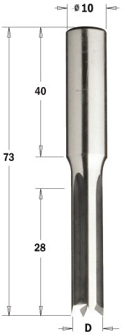 CMT - CNC dlabací fréza (D8x28 L73 S=10 HW)