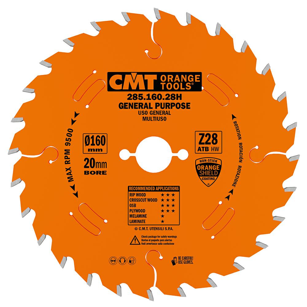 CMT - Industrial Univerzální pilový kotouč na dřevo (D160x2,20 F20 Z28 WZ)