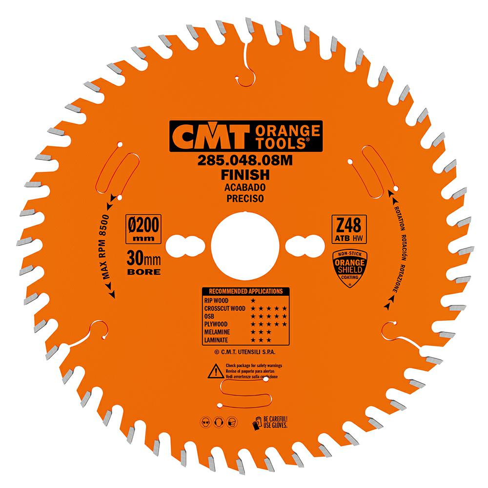 CMT - Industrial Univerzální pilový kotouč na dřevo (D200x3,20 F30 Z48 WZ)