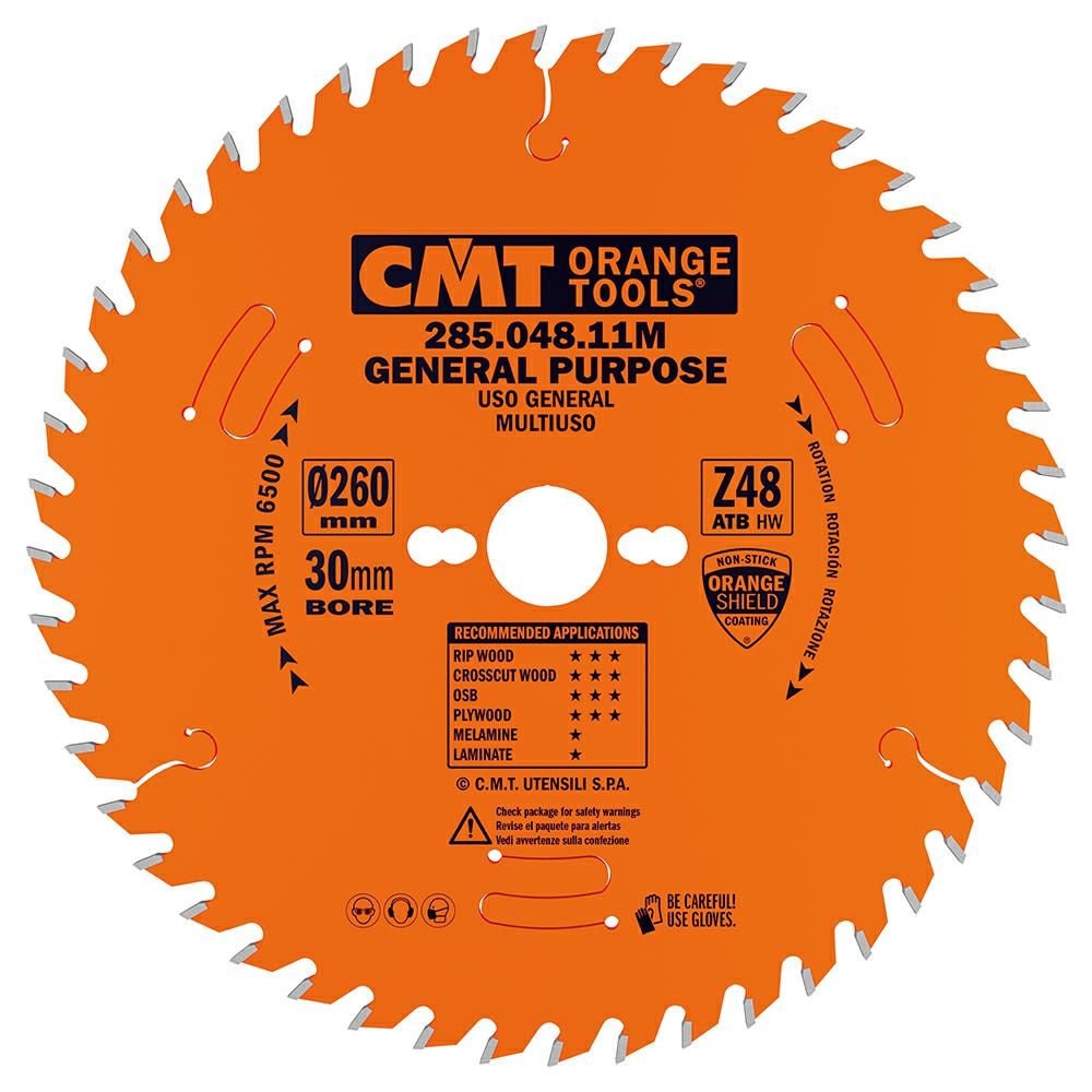 CMT - Industrial Univerzální pilový kotouč na dřevo (D260x2,80 F30 Z48 WZ)