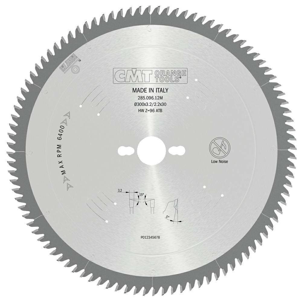 CMT - Chrome Shield Pilový kotouč na dřevo pro příčné a jemné řezy (D300x3,20 F30 Z96 WZ)