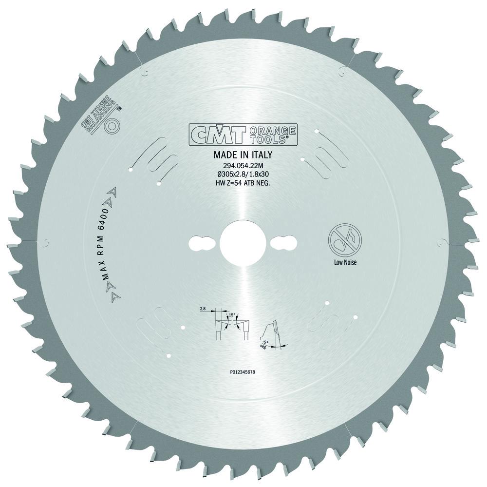 CMT - Chrome Shield Univerzální pilový kotouč na dřevo (D305x2,80 F30 Z54 -5° WZ)
