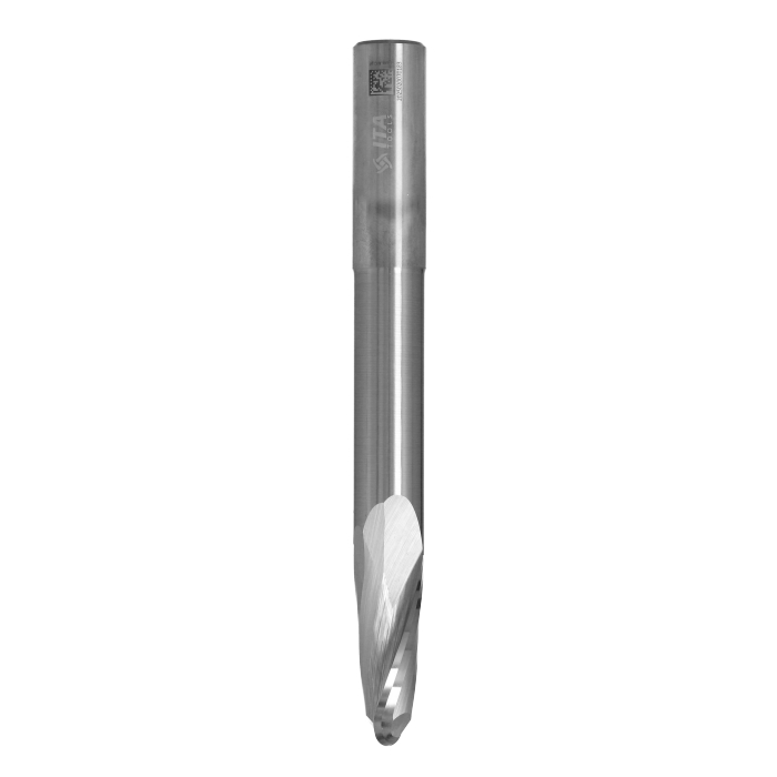 ITA - Monolitní HW fréza spirálová pro 3D frézování (D=16;I=40;L=150;S=16;Z=2;R=8; RH)