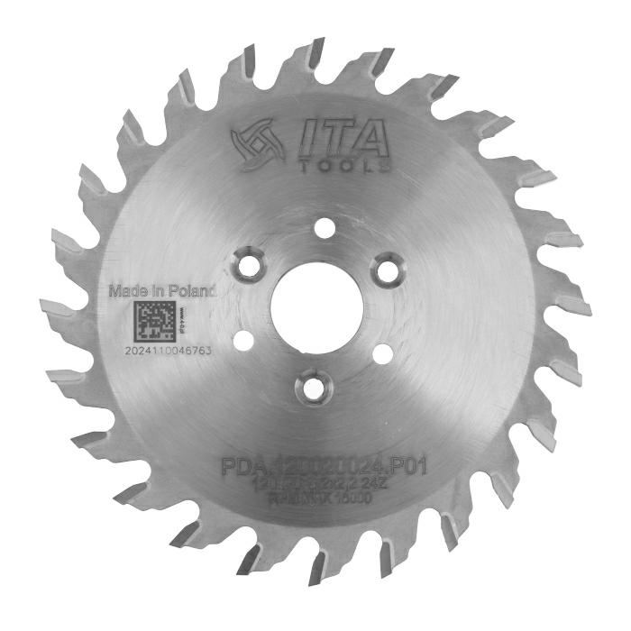 ITA PDA - Tvrdokovový pilový kotouč pro drážkování na CNC (D=120;F=20;Z=24;K/P=3,20/2,20)