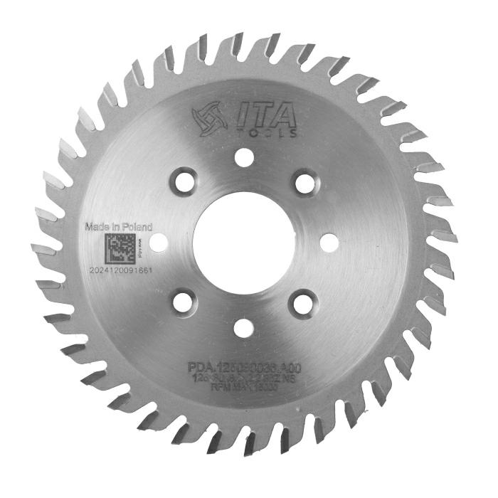 ITA PDA - Tvrdokovový pilový kotouč pro drážkování na CNC (D=125;F=30;Z=36;K/P=3,20/2,20)