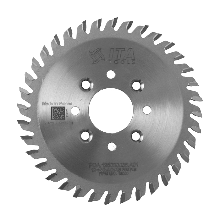 ITA PDA - Tvrdokovový pilový kotouč pro drážkování na CNC (D=125;F=30;Z=36;K/P=4,00/2,80)