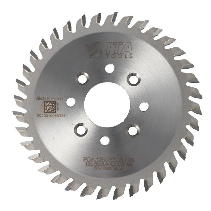 ITA PDA - Tvrdokovový pilový kotouč pro drážkování na CNC (D=125;F=30;Z=36;K/P=3,40/2,20)