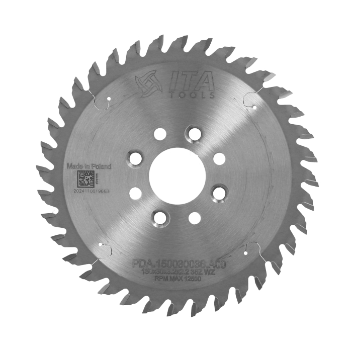 ITA PDA - Tvrdokovový pilový kotouč pro drážkování na CNC (D=150;F=30;Z=36;K/P=3,20/2,20)