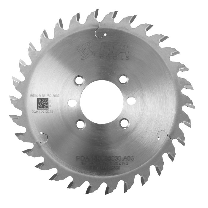 ITA PDA - Tvrdokovový pilový kotouč pro drážkování na CNC (D=150;F=35;Z=30;K/P=4,00/3)
