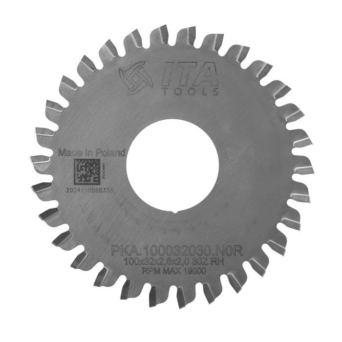 ITA PKA - Kapovací pilový kotouč pro olepovačky hran (D=100;F=32;Z=30;K/P=2,60/2)
