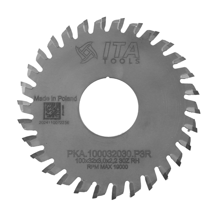 ITA PKA - Kapovací pilový kotouč pro olepovačky hran (D=100;F=32;Z=30;K/P=3,00/2,20)