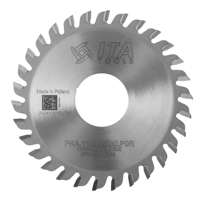 ITA PKA - Kapovací pilový kotouč pro olepovačky hran (D=110;F=32;Z=30;K/P=3,20/2,20)