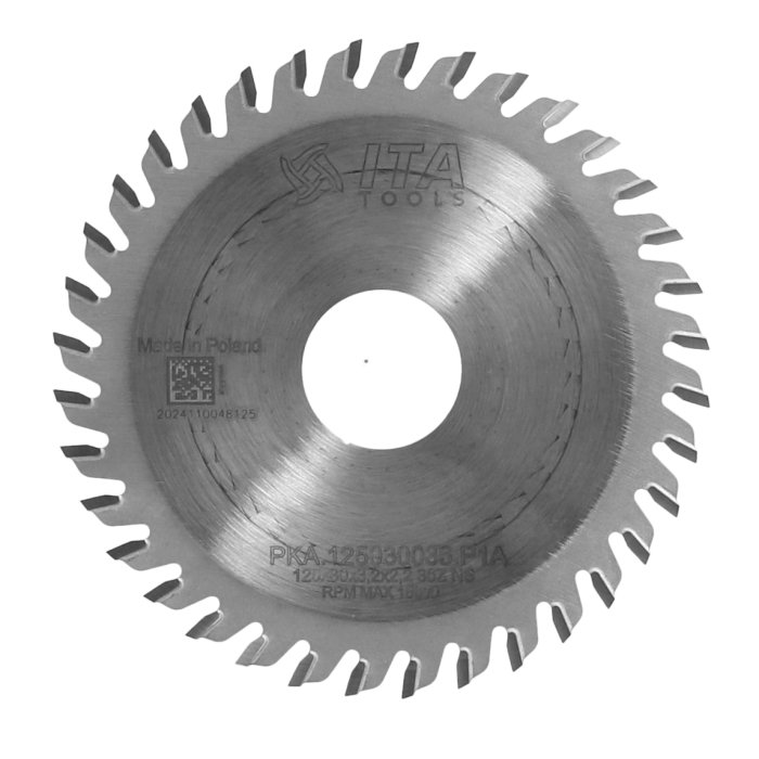 ITA PKA - Kapovací pilový kotouč pro olepovačky hran (D=125;F=30;Z=36;K/P=3,20/2,20)