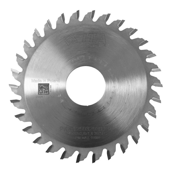ITA PKA - Kapovací pilový kotouč pro olepovačky hran (D=125;F=32;Z=30;K/P=2,60/1,80)
