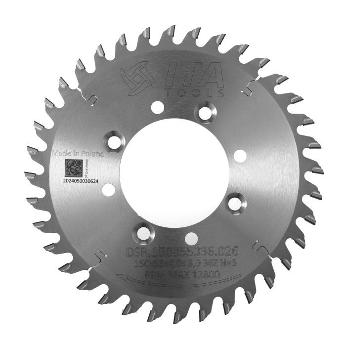 ITA DSN/DSR - Diamantový pilový kotouč pro drážkování masivu (D=150;F=55;Z=36;K/P=4,00/3)