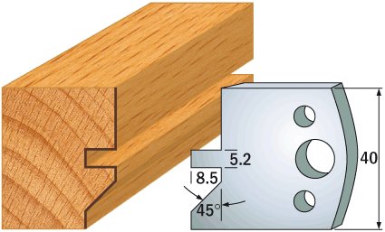 CMT Profil 084 – pár profilových nožů - 2 ks (40x4 mm; SP)