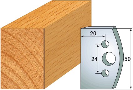CMT Profil 500 – pár profilových nožů - 2 ks (50x4 mm; SP)